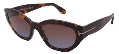Tom Ford Sunglasses Ft1086/s-52f-55-19-135 Non-polarized In Brown