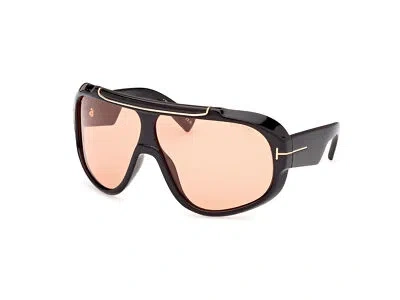 Pre-owned Tom Ford Sunglasses Ft1093 Rellen 01e Black Brown Men Women