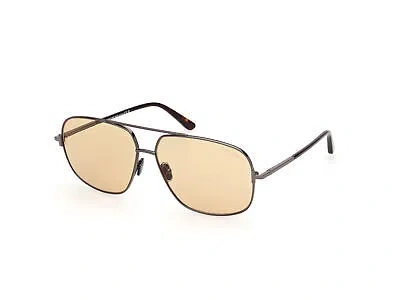 Pre-owned Tom Ford Sunglasses Ft1096 Tex 08e Grey Brown Man