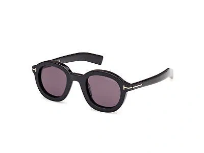 Pre-owned Tom Ford Sunglasses Ft1100 Raffa 01a Black Smoke Man In Gray