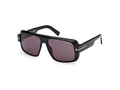 Pre-owned Tom Ford Sunglasses Ft1101 Turner 01a Black Smoke Man In Gray