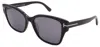 Tom Ford Sunglasses Ft1108/s-01d-55-17-140 Polarized In Black