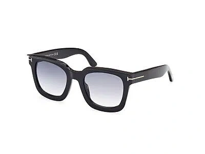 Pre-owned Tom Ford Sunglasses Ft1115 Leigh-02 01b Black Smoke Woman In Gray