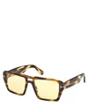 Tom Ford Flat Top Square Sunglasses, 56mm In Crl