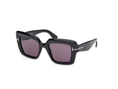 Pre-owned Tom Ford Sunglasses Ft1157 Esme 01a Black Smoke Woman In Gray