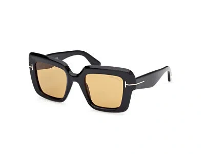 Pre-owned Tom Ford Sunglasses Ft1157 Esme 01e Black Brown Woman