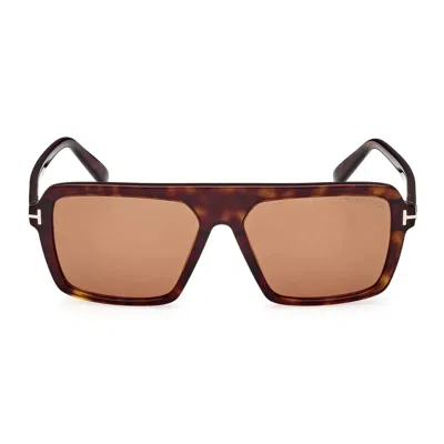 Tom Ford Sunglasses Ft1176 52 E Vincent Brown/brown Unisex In Metallic