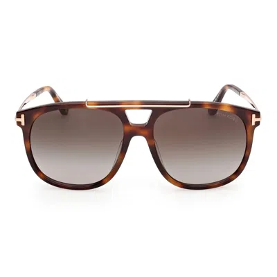 Tom Ford Sunglasses Ft1306 53 K Sam Brown/roviex Gradient Unisex