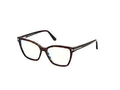 Pre-owned Tom Ford Sunglasses Ft5812-b 052 Dark Havana Woman