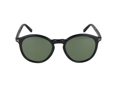 Tom Ford Sunglasses In Glossy Black/green