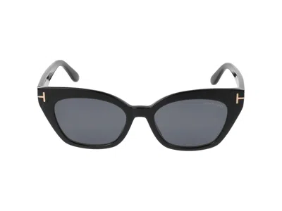 Tom Ford Sunglasses In Glossy Black/smoke