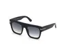 Tom Ford Nero Lucido / Fumo Grad Acetate Sunglasses In Glossy Black/smoke Grad