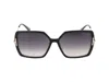Tom Ford Joanna 59mm Gradient Polarized Butterfly Sunglasses In Glossy Black/smoke Grad