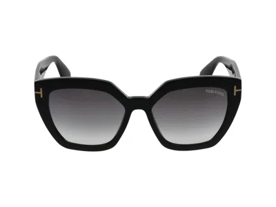 Tom Ford Black Selby Sunglasses In 01d Shiny Black