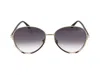 Tom Ford Gradient Smoke Round Ladies Sunglasses Ft0946 01b 58 In Gold