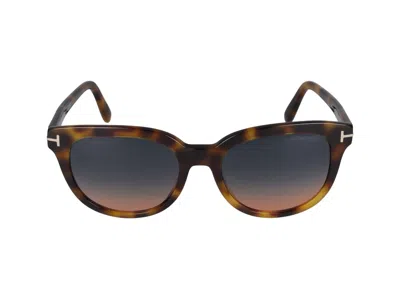 Tom Ford Sunglasses In Havana Blonde/green Grad