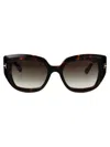 Tom Ford Eyewear Round Frame Sunglasses In Havana Green