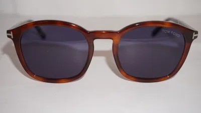 Pre-owned Tom Ford Sunglasses Jayson Tortoise Blue Tf1020 53v 52 21 145 In Red