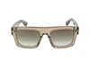 Tom Ford Sunglasses In Light Brown/other/green Mirrored