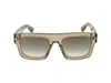 Tom Ford Sunglasses In Light Brown/other/green Mirrored