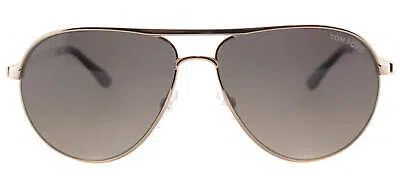 Pre-owned Tom Ford Sunglasses Marko Aviator Metal Sunglasses With Grey Gradient Polarized In Rose Gold