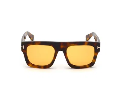 Tom Ford Sunglasses In Marrone Tartarugato/giallo
