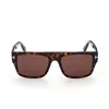 Tom Ford Tortoiseshell-effect Square-frame Sunglasses In Marrone/marrone