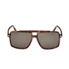 Tom Ford Kemp Sunglasses Brown In Marrone/verde