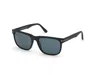 Tom Ford Eyewear Stephenson Square Frame Sunglasses In Matte Black/green