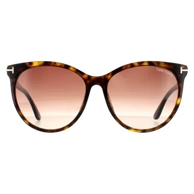 Pre-owned Tom Ford Sunglasses Maxim Ft0787 52f Dark Havana Brown Gradient