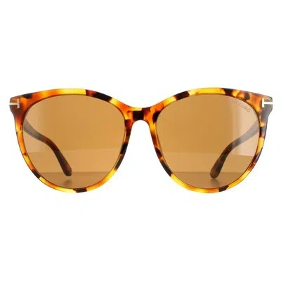 Pre-owned Tom Ford Sunglasses Maxim Ft0787 55e Havana Blonde Brown