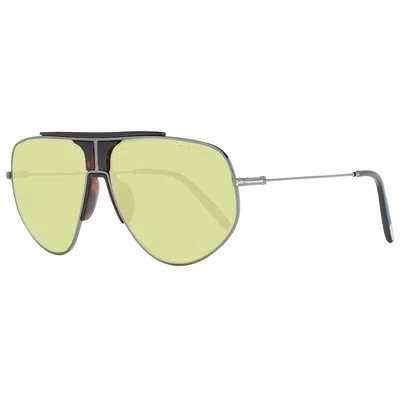 Pre-owned Tom Ford Sunglasses Men Dark Ruthenium Gradient Brown Pilot Ft0928 12e Addison