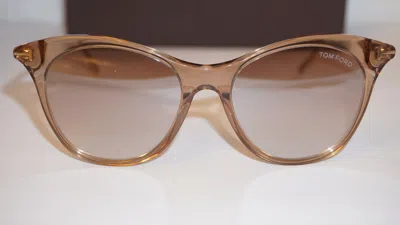 Pre-owned Tom Ford Sunglasses Micaela Brown Transparent Brown Grad Tf662 45g 53 17 145