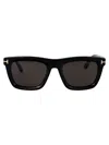Tom Ford Eyewear Calder Square Frame Sunglasses In Nero Lucido / Fumo