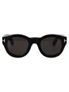 Tom Ford Squared Sunglasses Ft1314 01 A In Nero Lucido / Fumo
