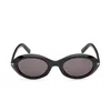 Tom Ford Carmen Round Acetate Sunglasses In Nero/grigio