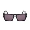 Tom Ford Mens Shiny Black Ft1153 Redford Square-frame Acetate Sunglasses In Nero/grigio