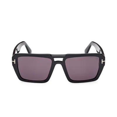 Tom Ford Mens Shiny Black Ft1153 Redford Square-frame Acetate Sunglasses In Nero/grigio