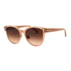 Tom Ford Sunglasses Oval Full Rim, Shiny Light Brown Frame And Brown Gradient Lens Ft1137-k45f In Brown