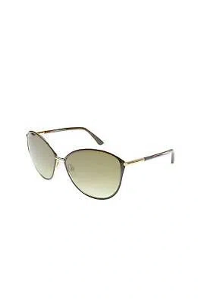 Pre-owned Tom Ford Sunglasses Penelope Cat-eye Metal Sunglasses With Brown Gradient Lens In Gold