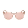 Tom Ford Women's Transparent Pink Moira Round Sunglasses In Rosa/rosa