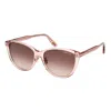 Tom Ford Sunglasses Round Full Rim, Shiny Pink Frame And Brown Gradient Lens Ft1055-k72f In Pink