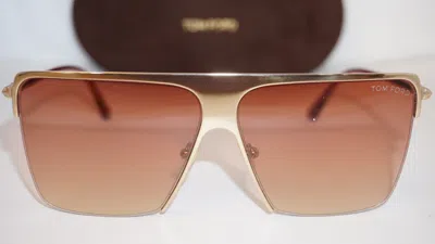 Pre-owned Tom Ford Sunglasses Sofi Brown Gold Brown Tf840 28t 61 11 140 In Blue