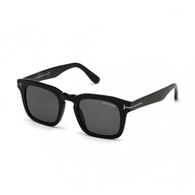 Tom Ford Sunglasses Square Full Rim, Black Frame And Grey Lens Ft0751-f-n01a