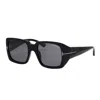 Tom Ford Sunglasses Square Full Rim, Shiny Black Frame And Smoke Lens Ft1035-n01a In Brown