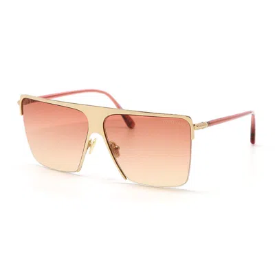 Tom Ford Sunglasses Square Semi Rim, Black Frame And Smoke Mirror Lens Ft084001c In Brown