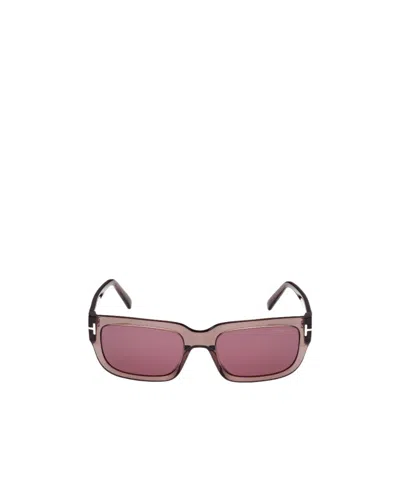 Tom Ford Sunglasses With Rectangular Frames In Pink