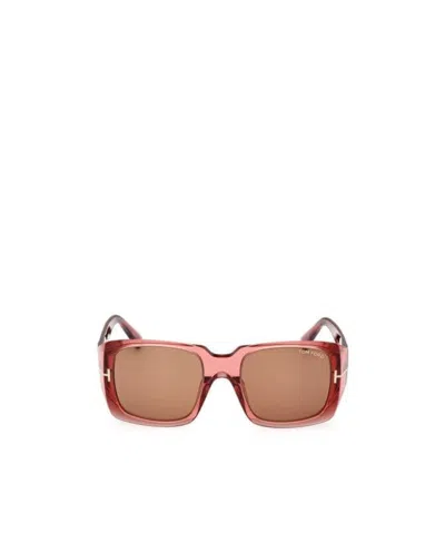 Tom Ford Sunglasses With Rectangular Frames In Pink