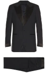 Tom Ford Tailored Evening Suit Featuring Satin Lapels In Ink
