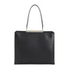 Tom Ford Rectangular Smooth Goat Leather Handbag With Polished Metallic Accent